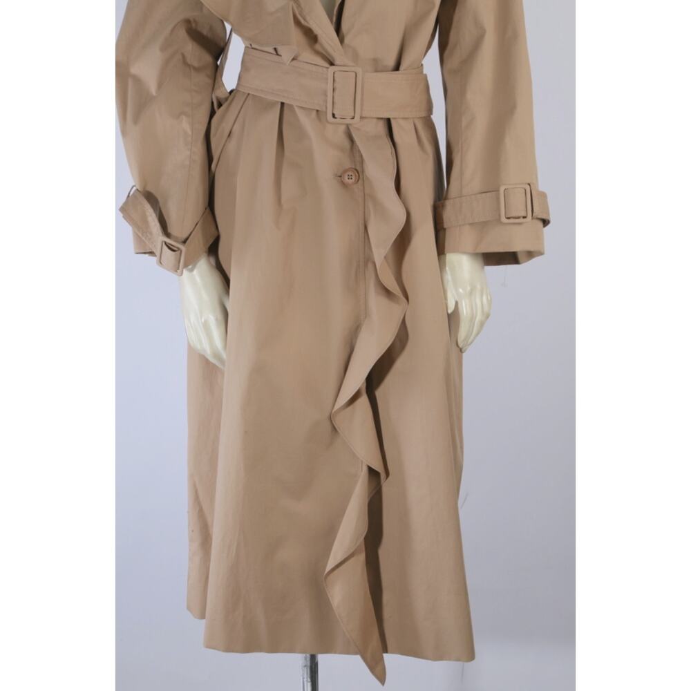 Stella McCartney Beige Cotton Long Belted Trench Winter Coat Womens Size 46 - Picture 11 of 16